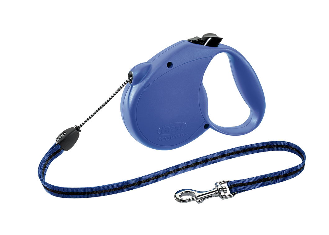 Flexi Retractable Dog Leash (Cord), 16 Ft, Medium, Blue